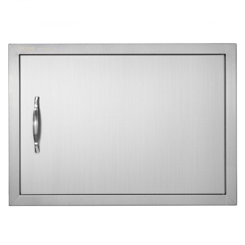 VEVOR BBQ Access Door, 24W x 17H Inch Single Outdoor Kitchen Door, Stainless Steel Flush Mount Door, Wall Vertical Door with Handle, for BBQ Island, Grilling Station, Outside Cabinet - DMMBSCJMYS24LQ87IV0 - view 2