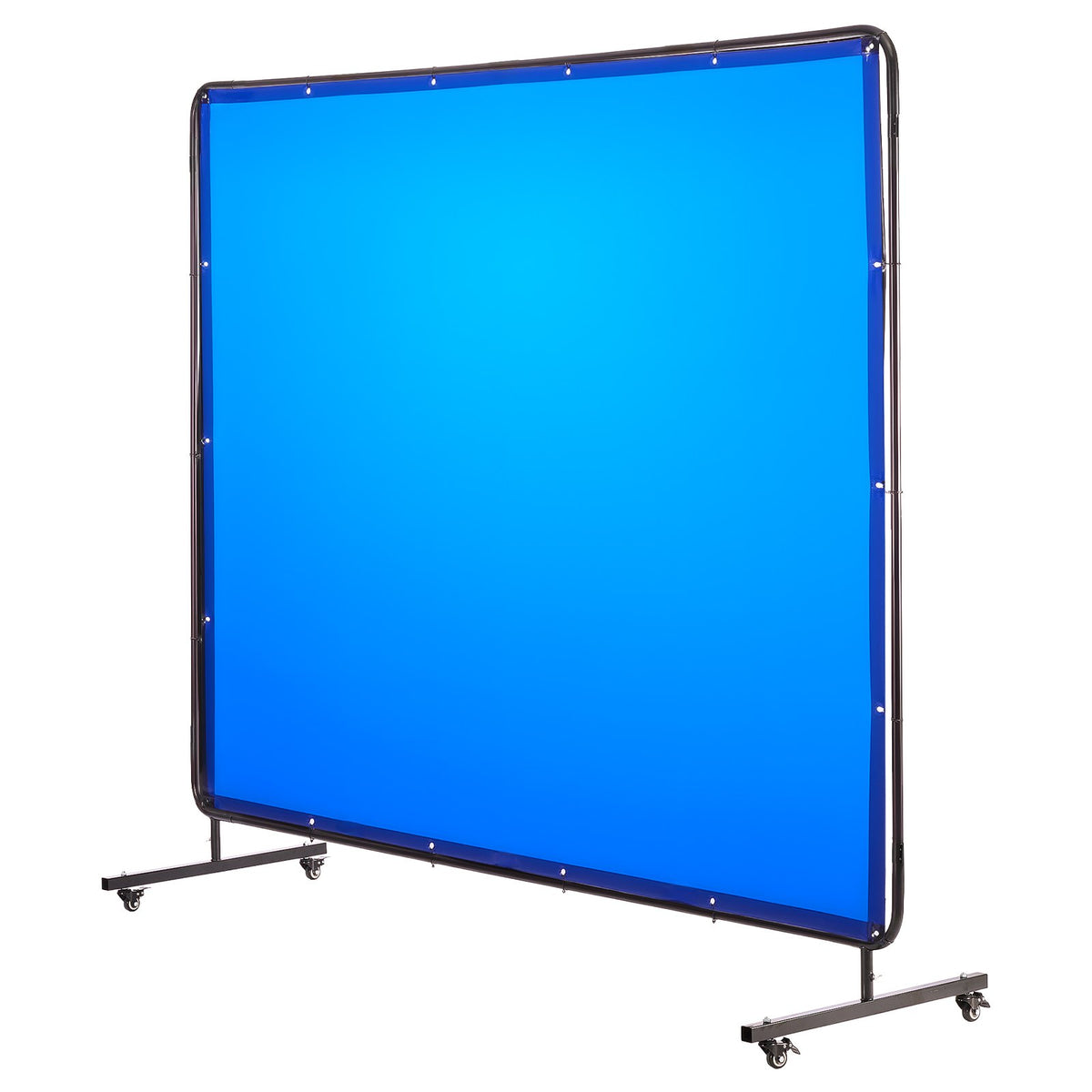 VEVOR Welding Screen with Frame, 6 x 8 FT Welding Curtain Screen, Flame-Resistant Vinyl Safety Protection Screens with Lockable Swivel Wheels & 6-Level UV Protection for Workshop/Industrial Use, Blue - DMPF1JZ68FTYFQJGS001V0 - view 1
