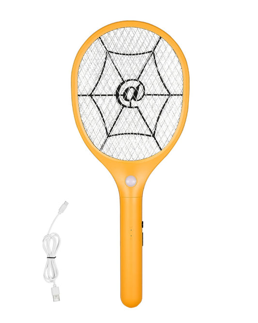 VEVOR Electric Fly Swatter, Zapper Racket with 3 Layers Mesh, Powerful Fly Killer Indoor & Outdoor with 500mAh Battery Rechargeable for Home, Bedroom, Kitchen and Patio, Yellow & Black - DMSFCP2JTPTK7BEZPV9 - view 1