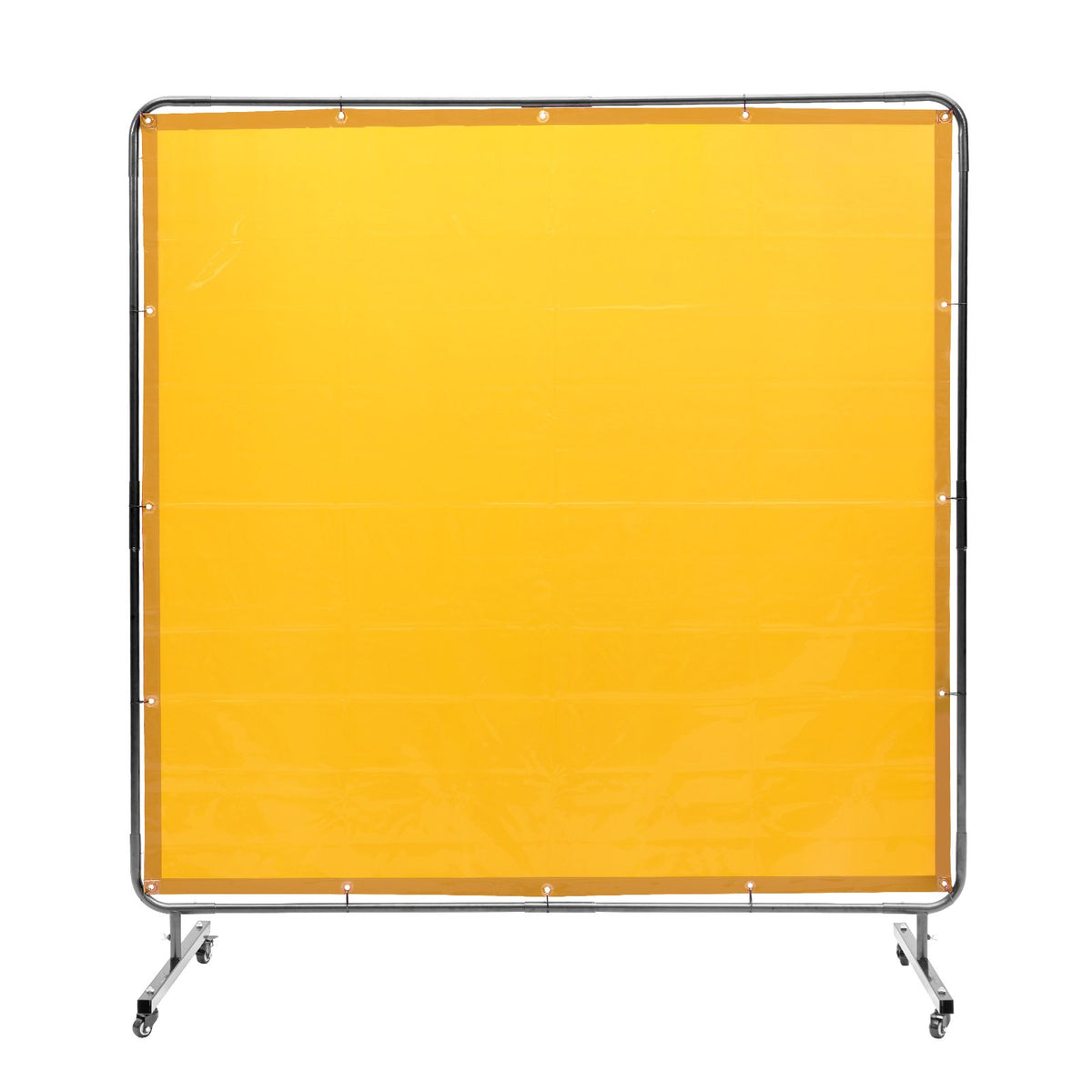 VEVOR Welding Screen with Frame, 6' x 6' Welding Curtain Screen, Flame-Resistant Vinyl Welding Protection Screen on 4 Swivel Wheel (2 Lockable), Moveable & Professional for Workshop/Industrial, Yellow - DMSHJPF6X6YCWE2S4V0 - view 10