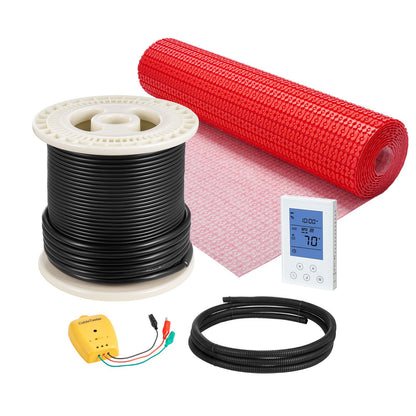 VEVOR 80 sqft Floor Heating Mat System, 120V Electric Radiant Heated Floor System, with Decoupling Membrane & Smart Control Thermostat & Alarm, Easy Installation for Tile, Stone, Vinyl - DNDLJOMTJHJO2WP74001V6 - view 1