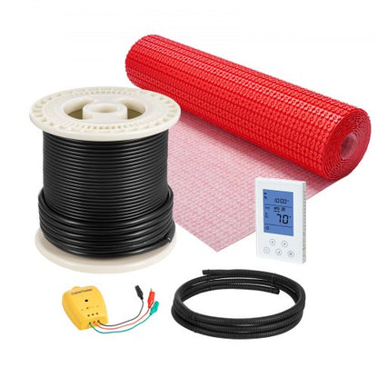 VEVOR 80 sqft Floor Heating Mat System, 120V Electric Radiant Heated Floor System, with Decoupling Membrane & Smart Control Thermostat & Alarm, Easy Installation for Tile, Stone, Vinyl - DNDLJOMTJHJO2WP74001V6 - view 2