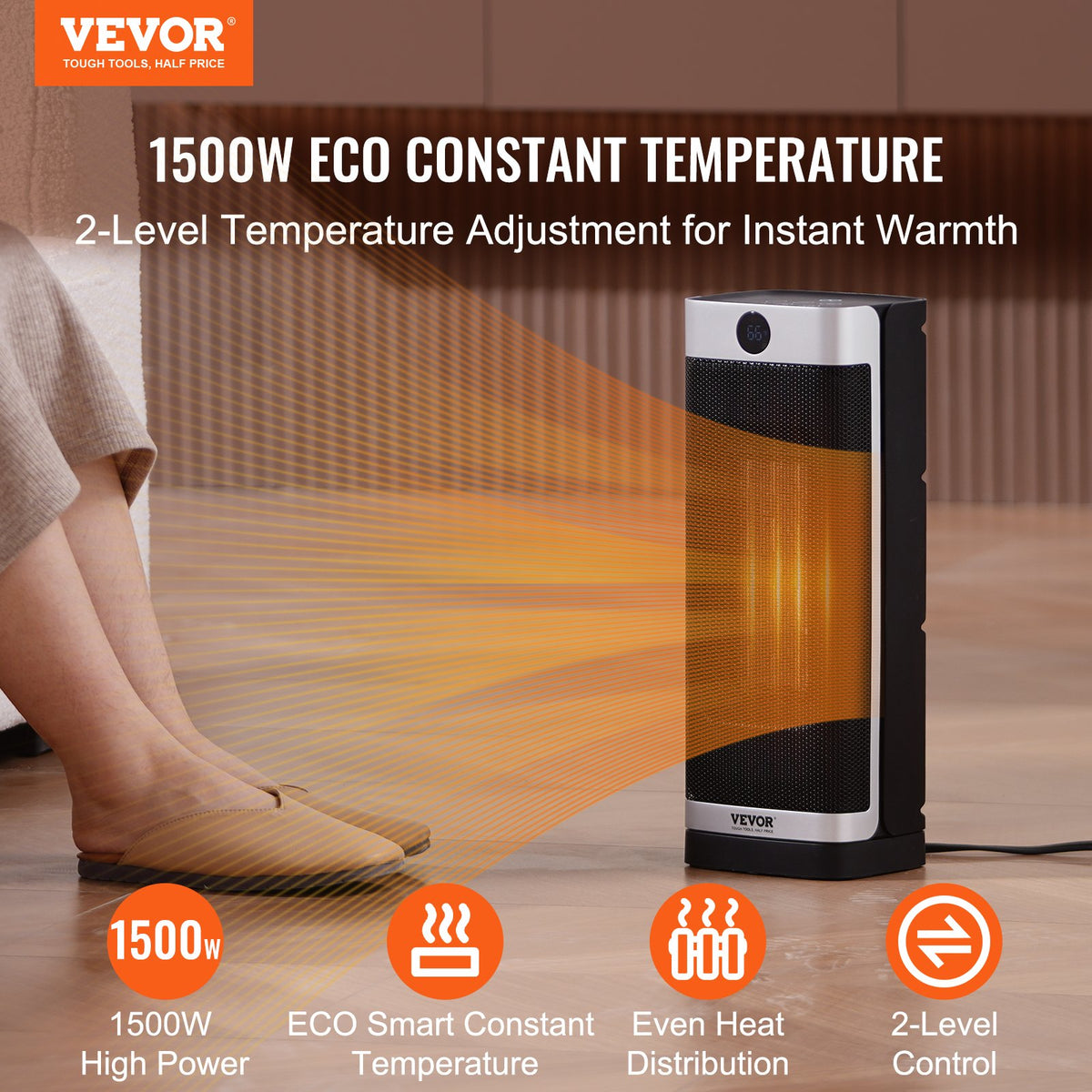 VEVOR Ceramic Heaters - Select Your Configuration - DNKDDJRQ1500QUTRCV1 - view 2
