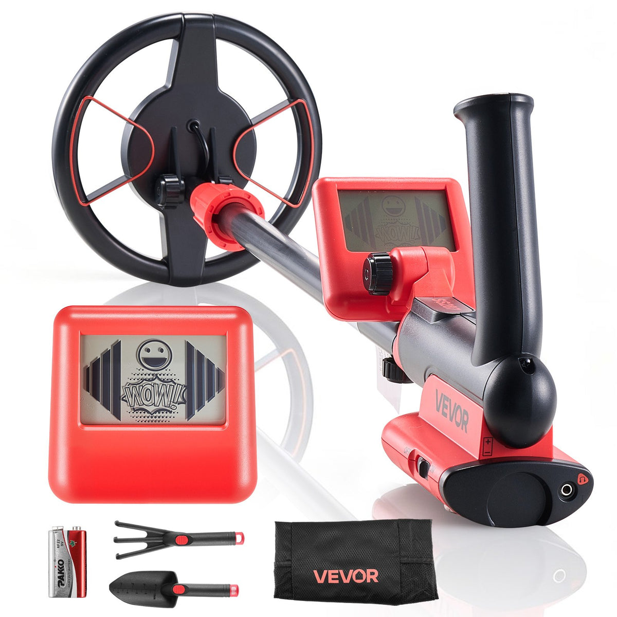 VEVOR Metal Detector, 6", Lightweight Metal Detector with LCD Display, IP68 Waterproof Search Coil, Adjustable 22.8"-33.8" High Accuracy Gold Detector, Easy to Use, for Detecting Gold Treasure Hunting - DPJSTCQ6INCHV1VUS001V9 - view 1