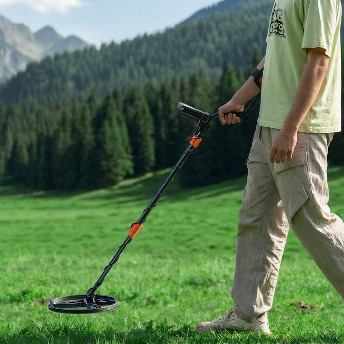 VEVOR Metal Detector for Adults, 10", Professional High Accuracy Gold Detector, IP68 Waterproof Search Coil with Display, Headphones, 5 Modes, Adjustable Length, for Detecting Gold Treasure Hunting - DPJSTCQJB10ID7GHN001V9 - view 9