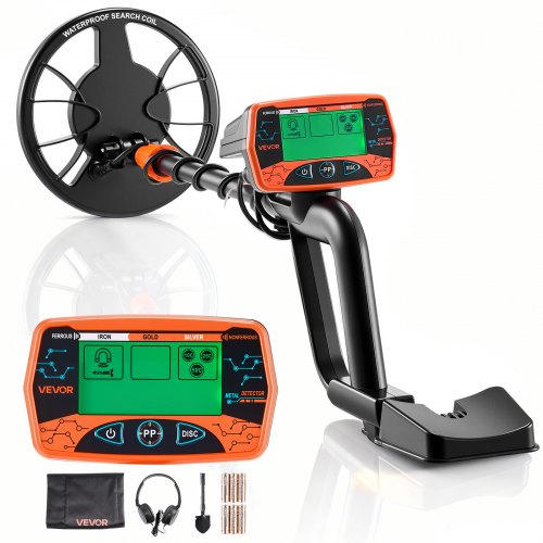 VEVOR Metal Detector for Adults, 8", Professional High Accuracy Gold Detector, IP68 Waterproof Search Coil with Display, Headphones, 3 Modes, Adjustable Length, for Detecting Gold Treasure Hunting - DPJSTCQJB8INL7VXF001V9 - view 2