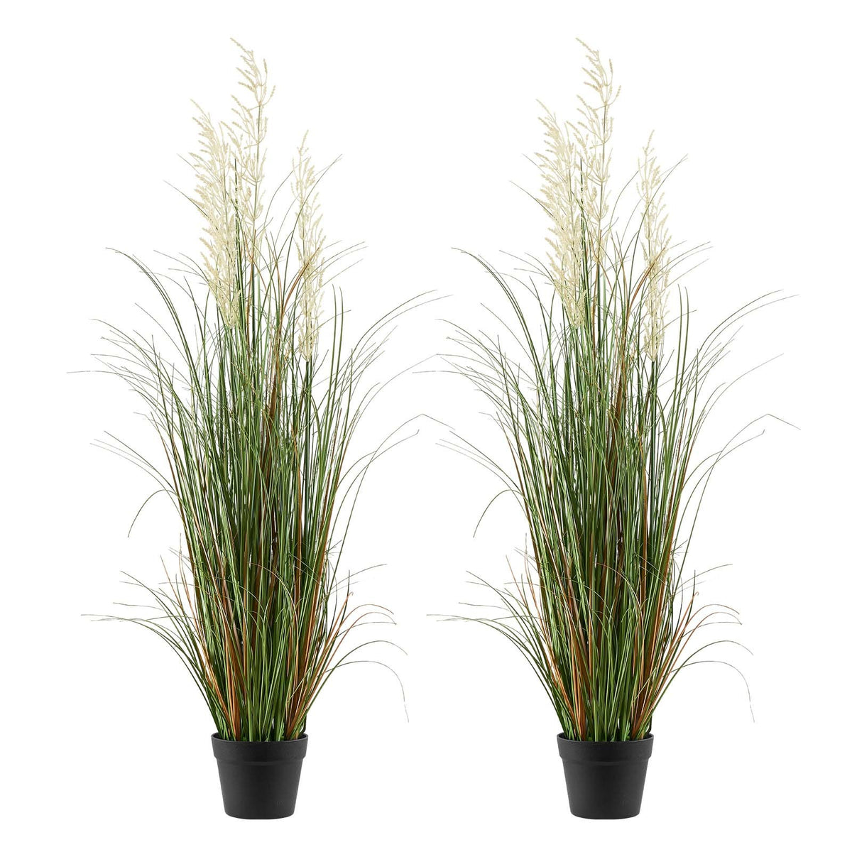 VEVOR Artificial Grass Plant, 2 Pack 47 inch Reed Flower Grass in Pot, Premium PVC Faux Fake Greenery Shrubs Plant for Indoor Outdoor House Home Garden Office Room Décor, Housewarming, Green - DPKLWHLS47INM48C5001V0 - view 1