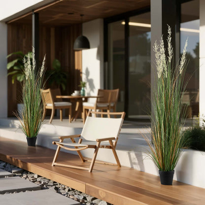 VEVOR Artificial Grass Plant, 2 Pack 59 inch Faux Reed Flower Grass in Pot, Premium PVC Fake Greenery Shrubs Plant for Indoor Outdoor House Home Garden Office Room Décor, Housewarming, Green - DPKLWHLS59IND2ABK001V0 - view 9