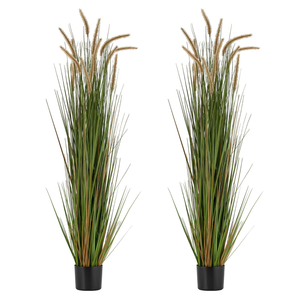 VEVOR Artificial Grass Plant, 2 Pack 59 inch Horsetail Reed Grass in Pot, Premium PVC Faux Fake Greenery Shrubs Plant for Indoor Outdoor House Home Garden Office Room Décor, Housewarming, Green - DPKMWCLS59INN4HXO001V0 - view 1