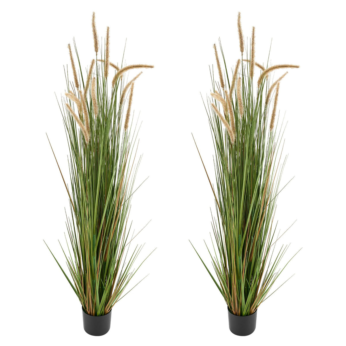 VEVOR Artificial Grass Plant, 2 Pack 59 inch Horsetail Reed Grass in Pot, Premium PVC Faux Fake Greenery Shrubs Plant for Indoor Outdoor House Home Garden Office Room Décor, Housewarming, Green - DPKMWCLS59INN4HXO001V0 - view 10