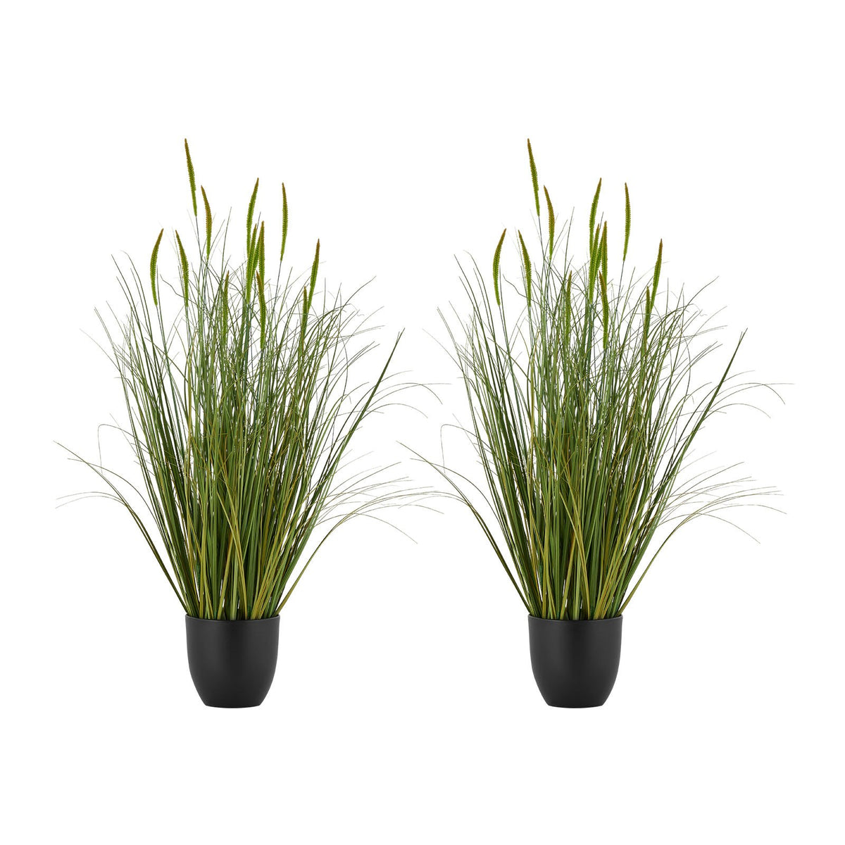 VEVOR Artificial Grass Plant, 2 Pack 35 inch Cattail Grass in Pot, Premium PVC Faux Fake Greenery Shrubs Plant for Indoor Outdoor House Home Garden Office Room Décor, Housewarming, Green - DPKXPLWCLS35CCHPH001V0 - view 1