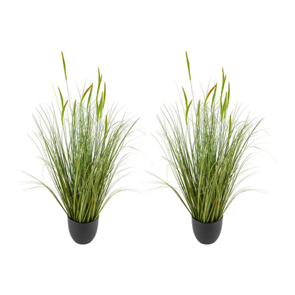 VEVOR Artificial Grass Plant, 2 Pack 35 inch Cattail Grass in Pot, Premium PVC Faux Fake Greenery Shrubs Plant for Indoor Outdoor House Home Garden Office Room Décor, Housewarming, Green - DPKXPLWCLS35CCHPH001V0 - view 10