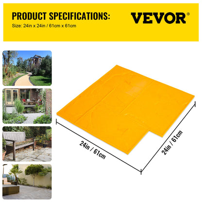 VEVOR Concrete Texturing Skin, 24\"x24\" Concrete Stamps Mats Set, Polyurethane Concrete Stamping Mats, Slate Concrete Stamps, 4 PCS Realistic Concrete Texture Mat, Concrete Stamps for Walls/Floors - DPMJ-2424-CF-4ZZ1V0 - view 8