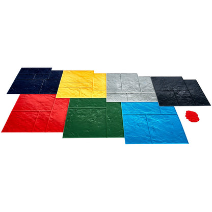 VEVOR Concrete Stamps Mat, 24 x 24 in, 7 pcsConcrete Texturing Skin Polyurethane Stamp Stone Tile Texture Mat, Slate floor Imprint Seamless Stamp Concrete Molds for Outdoor Decorative, Muti-color - DPMJCSFX7PCS55GGOV0 - view 10