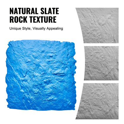VEVOR Concrete Stamps Mat, 24 x 24 in, Concrete Texturing Skin Polyurethane Stamp Stone Tile Texture Mat, Slate floor Imprint Seamless Stamp Concrete Molds for Outdoor Decorative, Blue - DPMJLSFX1PCS06SKDV0 - view 4