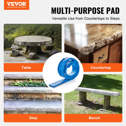 VEVOR Concrete Stamps, 91 x 3 inch, Concrete Molds Rectangular Polyurethane Stamp Stone Tile Texture Mat, Slate floor Imprint Seamless Stamp Mat Concrete Texturing Skin for Outdoor Decorative, Blue - DPMJLSTX1PCSXBLSXV0 - view 3