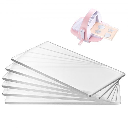 VEVOR Cutting Plates, 6 Pcs, 6.69 x 3.15 x 0.1 in, Clear Polycarbonate Material, Die Cut Pads Compatible with VEVOR Die Cutting and Embossing Machine KM-1830, for Scrapbooking and Card Making - DPPJ3INCHSD0Y8NQ5001V0 - view 2