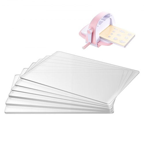 VEVOR Cutting Plates, 6 Pcs, 8.86 x 6.14 in, Clear Polycarbonate Material, Die Cut Pads Compatible with VEVOR Die Cutting and Embossing Machine KM-1860, for Scrapbooking, Card Making, Crafting - DPPJ6INCHSD0HCAL9001V0 - view 2