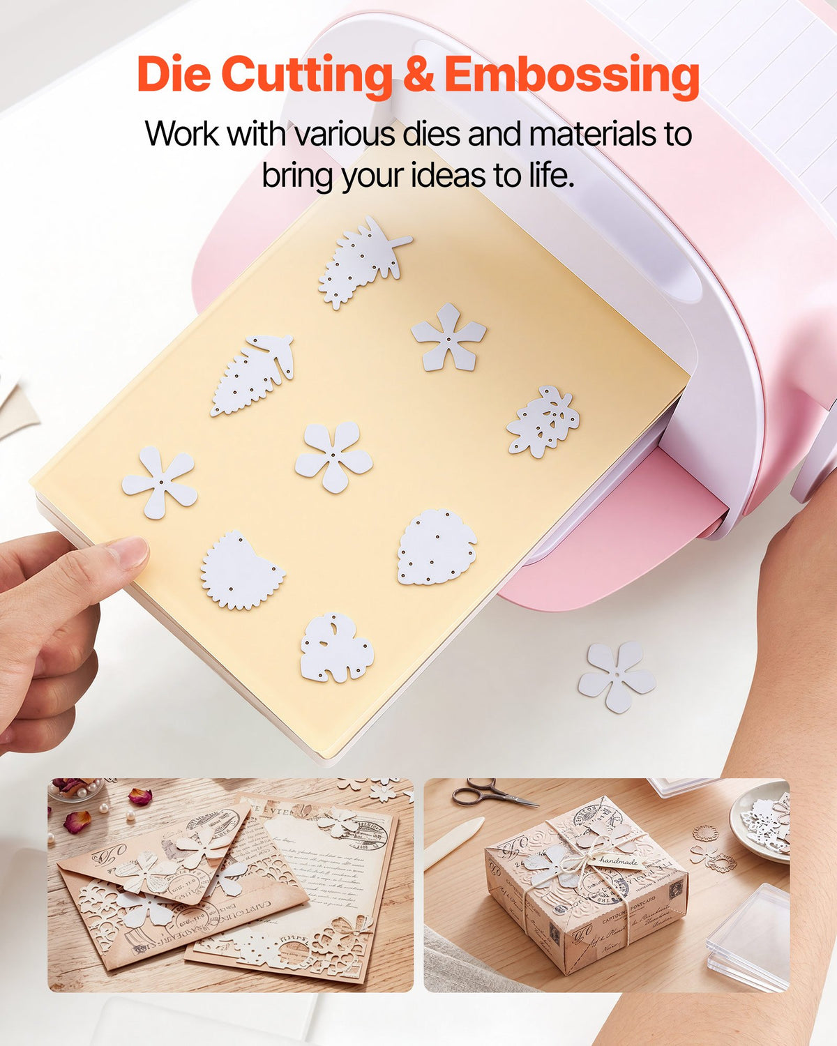 VEVOR Cutting Plates, 6 Pcs, 8.86 x 6.14 in, Clear Polycarbonate Material, Die Cut Pads Compatible with VEVOR Die Cutting and Embossing Machine KM-1860, for Scrapbooking, Card Making, Crafting - DPPJ6INCHSD0HCAL9001V0 - view 5