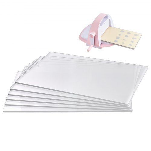 VEVOR Cutting Plates, 6 Pcs, 12.13 x 8.5 x 0.12 in, Clear Polycarbonate Material, Die Cut Pads Compatible with VEVOR Die Cutting and Embossing Machine KM-1885, for Scrapbooking and Card Making - DPPJ9INCHSD04GEA8001V0 - view 2
