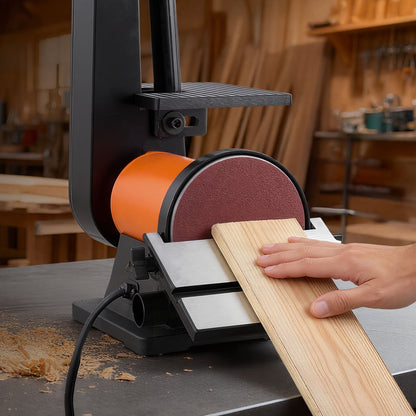VEVOR 6" Disc Sander & 2" x 42" Belt Sander, 420W Professional Bench Belt Disc Sanders Combo with Multiple Angle Adjustments for DIY Woodworking, Furniture Refinishing, Knife Sharpening - DPSGJZHYPZBXT9VVY001V1 - view 9