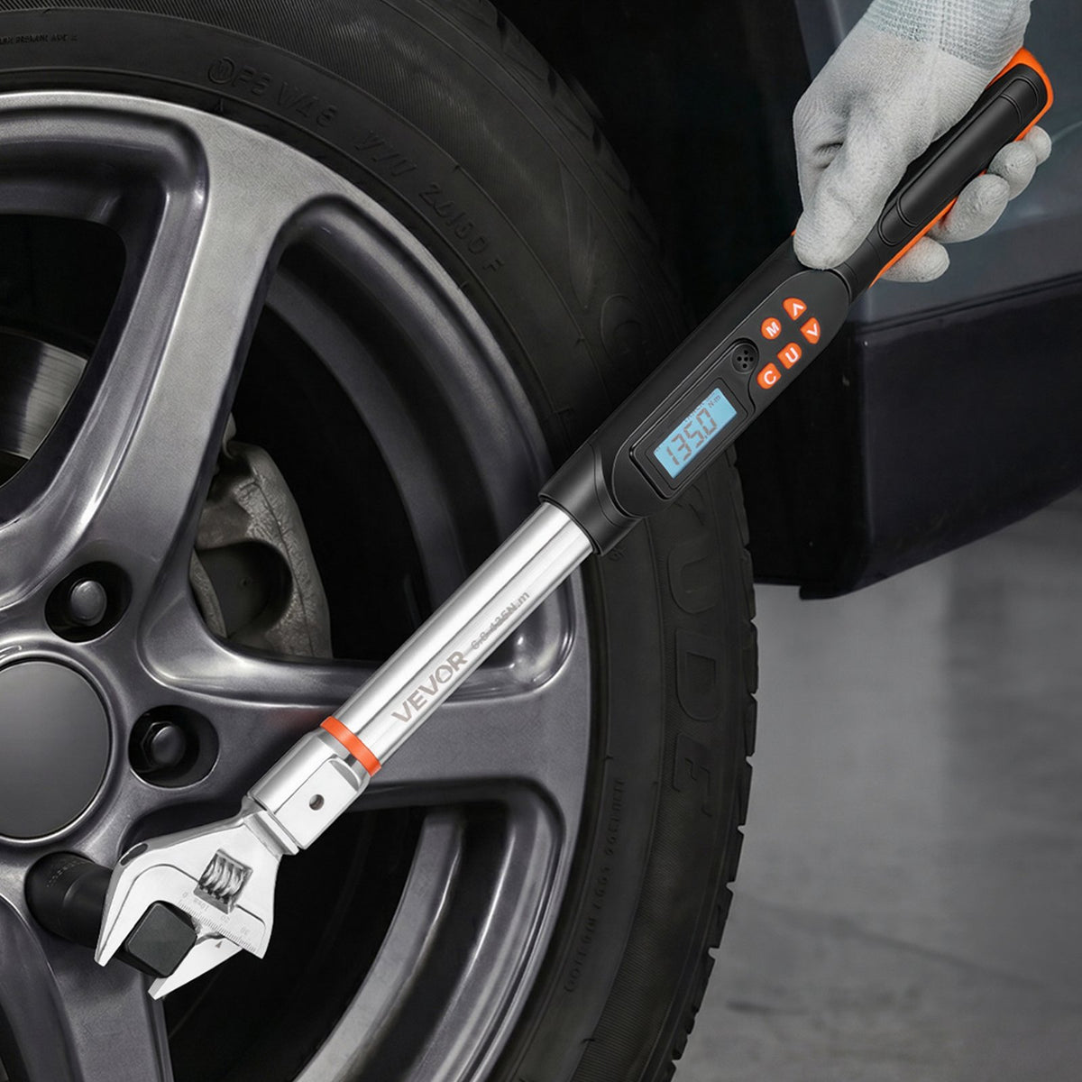 VEVOR Torque Wrench 0-1.5 in Adjustable Jaw Opening Digital Torque Wrench, Open-End Jaw, 4 Display Units, ±2% Accuracy, LCD Screen, with Buzzer and LED Indicator, for Pipe and Automotive Repair - DPSXSNLBS599RKHLE001V9 - view 9