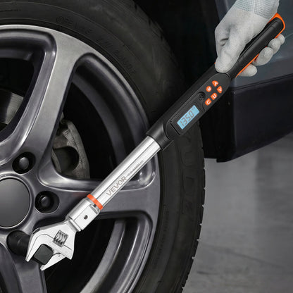 VEVOR Torque Wrench 0-1.5 in Adjustable Jaw Opening Digital Torque Wrench, Open-End Jaw, 4 Display Units, ±2% Accuracy, LCD Screen, with Buzzer and LED Indicator, for Pipe and Automotive Repair - DPSXSNLBS599RKHLE001V9 - view 9