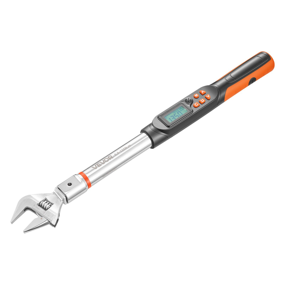 VEVOR Torque Wrench 0-1.5 in Adjustable Jaw Opening Digital Torque Wrench, Open-End Jaw, 4 Display Units, ±2% Accuracy, LCD Screen, with Buzzer and LED Indicator, for Pipe and Automotive Repair - DPSXSNLBS599RKHLE001V9 - view 10