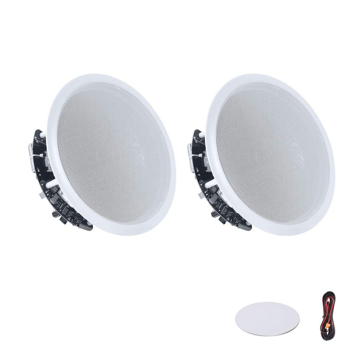 VEVOR Bluetooth Ceiling Speakers, 8", In Ceiling & In-Wall Speaker System with Amplifier, 2-Way Flush Mount Speakers, for Damp Humid Placement, Home Theater, Living Room, or Covered Patio, 1 Pair - DPXDSYSQ8YCLGWO3A001V1 - view 10