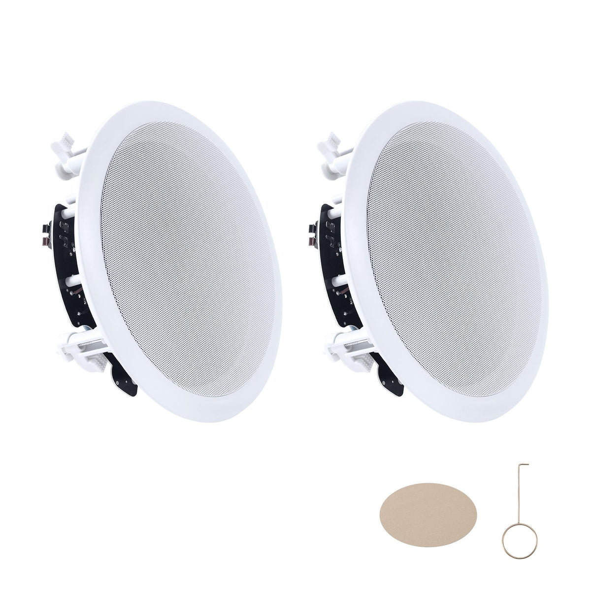 VEVOR In Ceiling Speakers, 8", In-Ceiling & In-Wall Speaker System, Hi-Fi Sound, 150W Peak, 2-Way Flush Mount Speakers, for Damp Humid Placement, Home Theater, Living Room, or Covered Patio, 1 Pair - DPXDSYSQ8YCLN4YP6001V9 - view 10