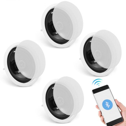 VEVOR 4 PCs 6.5'' Bluetooth in Ceiling Speakers, 150W, Flush Mount Ceiling & in-Wall Speaker System with 8ΩImpedance 89dB Sensitivity, for Home Kitchen Living Room Bedroom or Covered Outdoor Porches - DPXDYSQ65YCSYB22LV1 - view 2