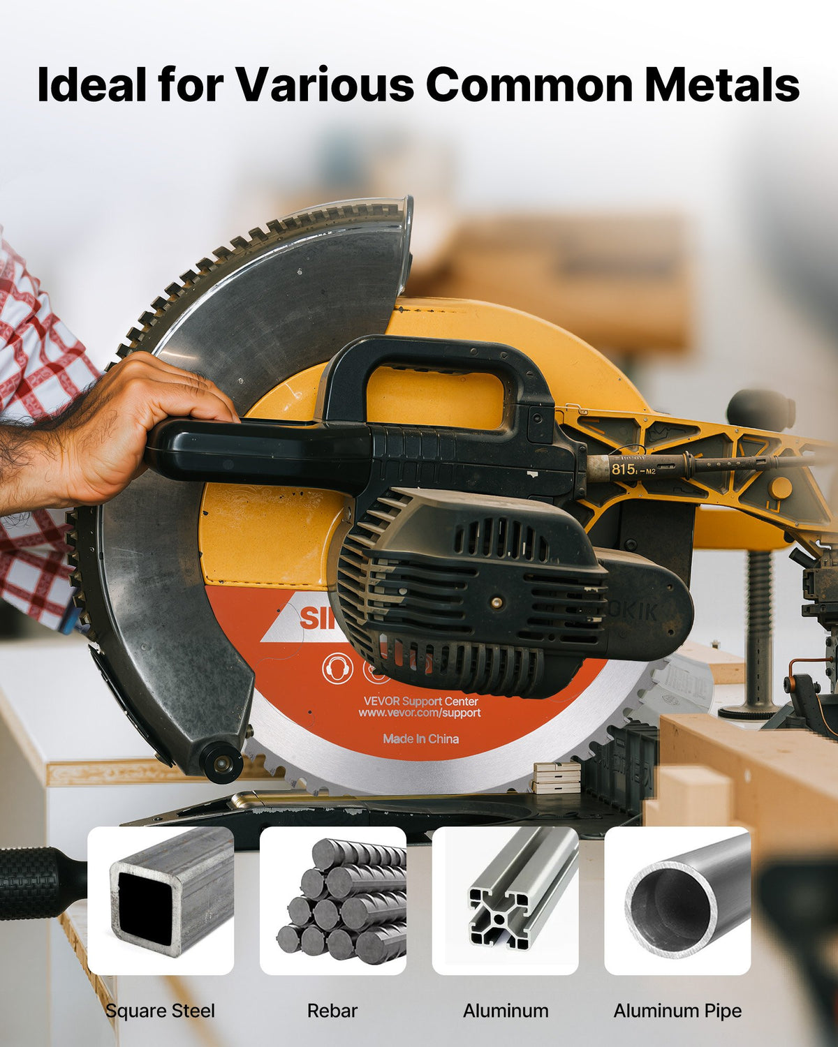 VEVOR Circular Saw Blade, 14 inch Diameter, 72 Sharp Alloy Teeth, 1 inch Arbor, Fine Finish, Metal Cutting Blade for Circular Saw, with Noise-Reducing Heat Vents, for Cutting Steel and Aluminum - DPYJPDPQDCL30L7C6001V0 - view 7