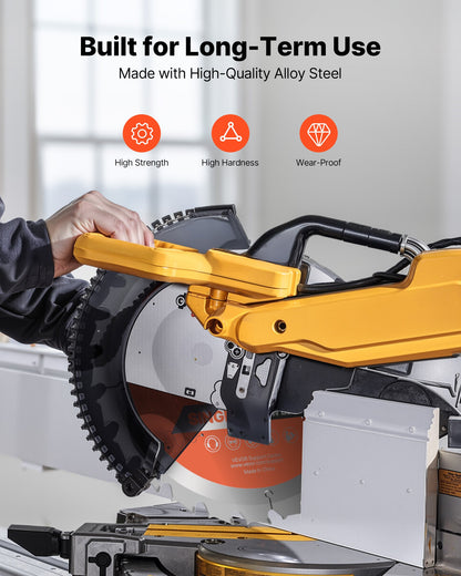 VEVOR Circular Saw Blade, 10 inch Diameter, 24 Sharp Alloy Teeth, 5/8 inch Arbor, Fine Finish, Wood Cutting Blade for Circular Saw