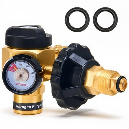 VEVOR Nitrogen Purging Regulator, Nitrogen Purge Control Valve with 500PSI Test Pressure, 4-Position Flow Control (TST/PRG/BRZ/OFF) for Brazing, Pipeline Purging, Leak Checking & Pressure Testing - DQCSDJQCGA58NY0PL001V0 - view 2
