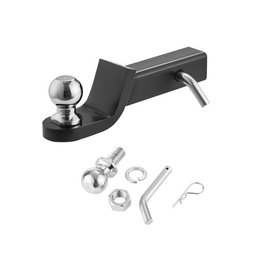 VEVOR Trailer Hitch, Fits 2 Inches Receiver, Trailer Hitch Ball Mount with 2 Inches Ball and Pin, 7500 lbs Capacity Ball Hitch, 2 Inches Drop, Tow Hitch for Heavy Duty Truck with Carbon Steel, Black - DQTQJTCB224IPXG5ZV0 - view 2