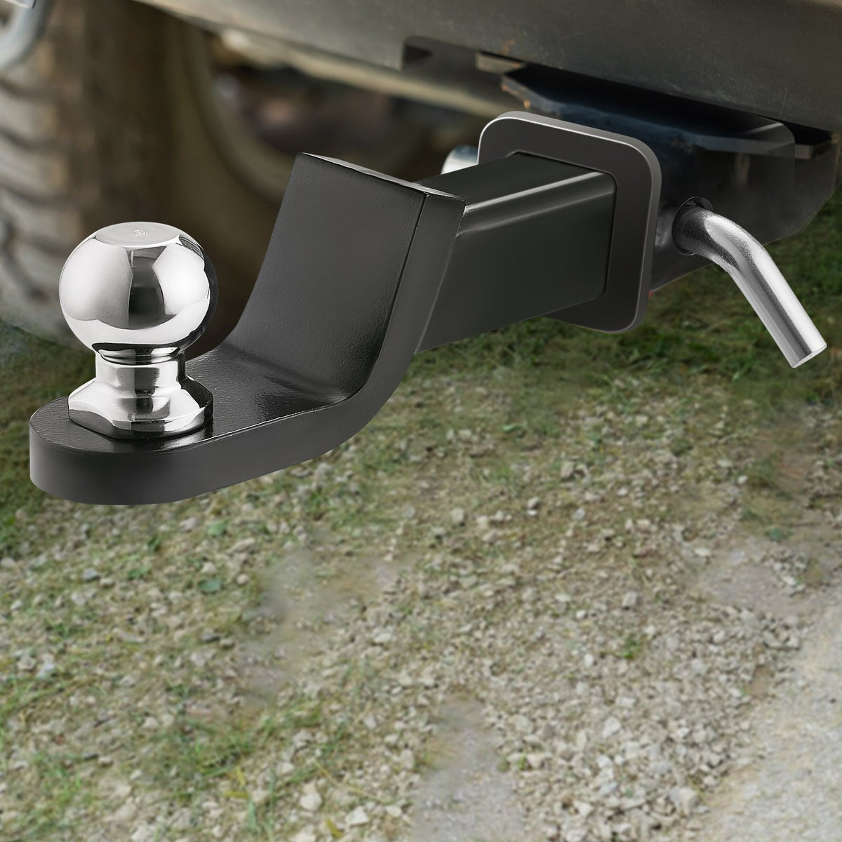 VEVOR Trailer Hitch, Fits 2 Inches Receiver, Trailer Hitch Ball Mount with 2 Inches Ball and Pin, 7500 lbs Capacity Ball Hitch, 2 Inches Drop, Tow Hitch for Heavy Duty Truck with Carbon Steel, Black - DQTQJTCB224IPXG5ZV0 - view 9