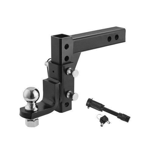 VEVOR Adjustable Trailer Hitch, Fit 2-Inch Receiver, Trailer Hitch Ball Mount with 2-Inch Ball & Pin, 7500 lbs Capacity Ball Hitch, 9-Inch Drop, Tow Hitch for Heavy Duty Truck with Carbon Steel, Black - DQTQJTCB22808SGXTV0 - view 2