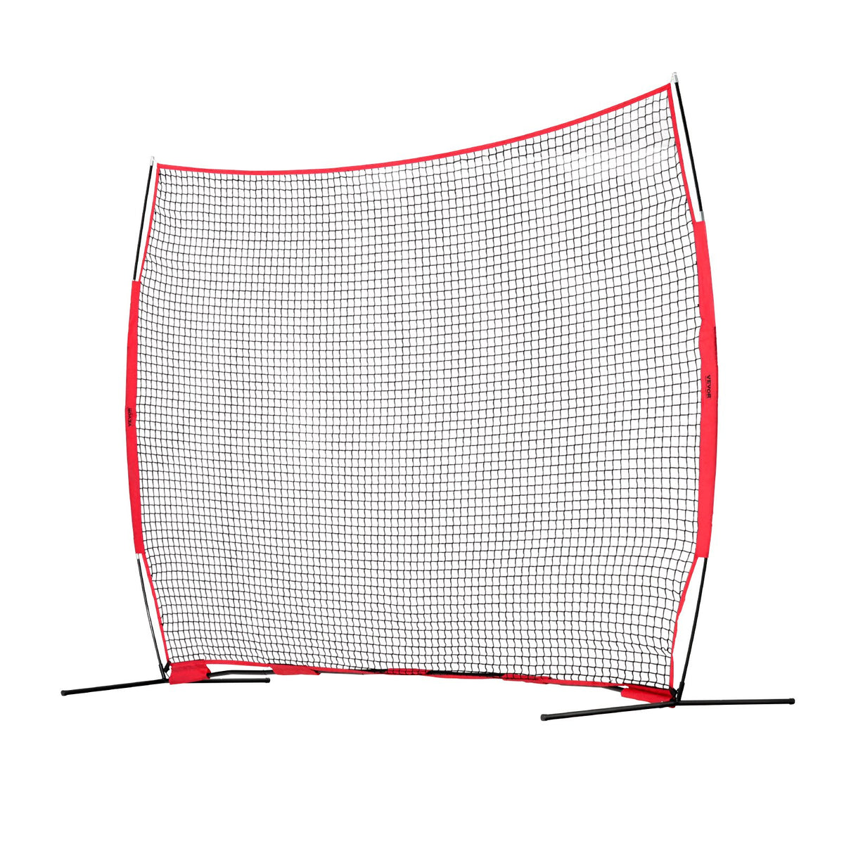 VEVOR Barricade Backstop Net, 12x9 ft Ball Sports Barrier Netting, Portable Practice Equipment with Carry Bag