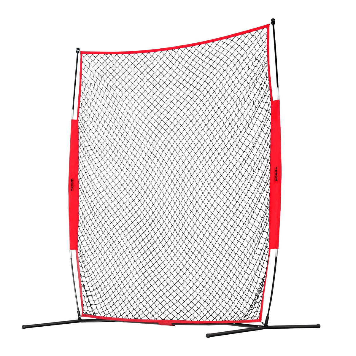 VEVOR Barricade Backstop Net, 7x7 ft Ball Sports Barrier Netting, Portable Practice Equipment with Carry Bag, Protection Screen for Baseball Softball Lacrosse Soccer Hockey Training, for Backyard - DQW77YC00000P85CUV0 - view 10