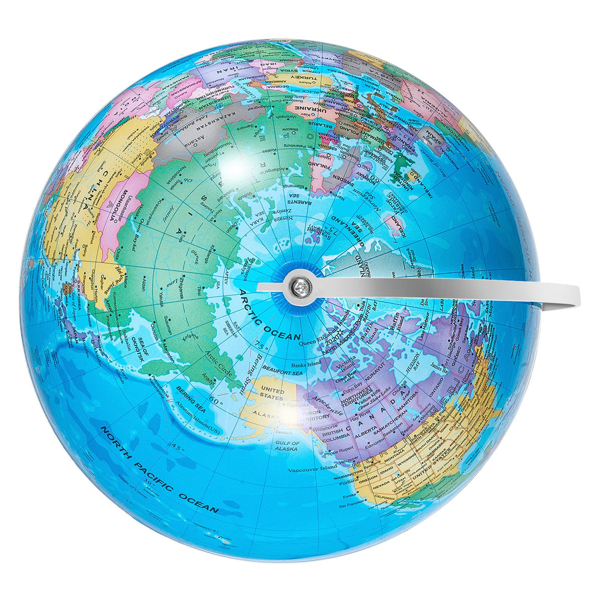 VEVOR Rotating World Globe with Stand, 8 in/203.2 mm, Educational Geographic Globe with Precise Time Zone ABS Material, 360° Spinning Globe for Kids Children Learning Classroom Geography Education - DQYJJLBFG8YCRYAAZV0 - view 10