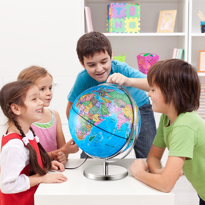 VEVOR Illuminated World Globe with Stand, 9 in/228.6 mm, Educational Earth Globe with Stable Heavy Metal Base and LED Constellation Night Light HD Printed Map, Spinning for Kids Classroom Learning - DQYJJLFGXZ9YG1I1PV9 - view 9