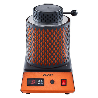 VEVOR Electric Melting Furnace, 1350W Electric Metal Smelter Foundry, 2102℉/1150℃ Metal Smelting Machine with 3kg Ceramic Crucible, Gold Smelting Kit for Jewelry Making, Metal Bars, Metal Components - DRJLCGTCGGHS9D2TA001V1 - view 10