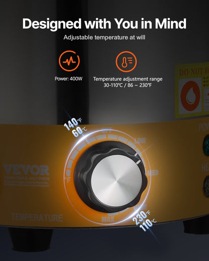 VEVOR Electric Cheese Dispenser with Pump, 2.4L Commercial Hot Fudge Warmer, Plastic Pump Dispenser, 86-230℉ Temp Adjustable Nacho Cheese Sauce Warmer, for Hot Fudge Cheese Caramel - DRNZBX650WYXX2M42001V1 - view 4