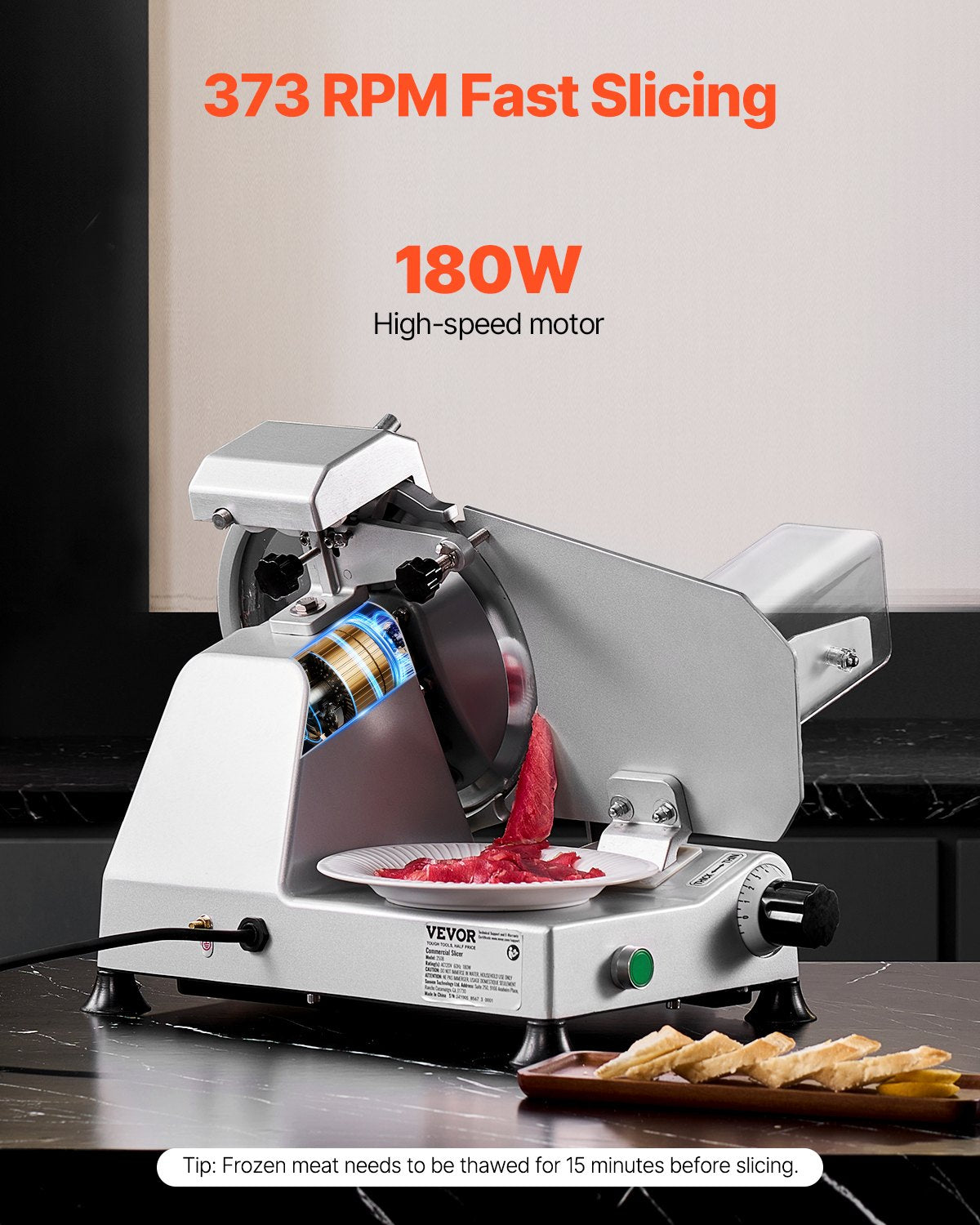 VEVOR Commercial Meat Slicer - Select Your Configuration - DRQPJ180WBZDKGXJSV1 - view 2