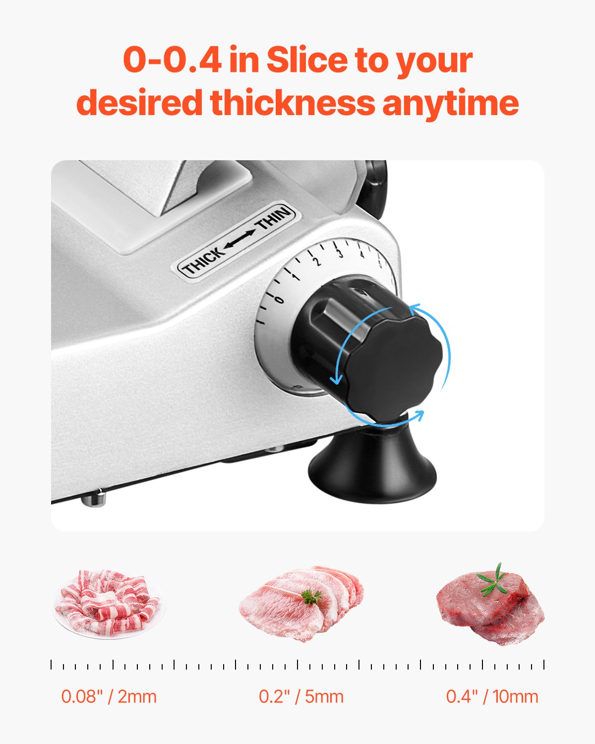 VEVOR Commercial Meat Slicer - Select Your Configuration - DRQPJ180WBZDKGXJSV1 - view 3
