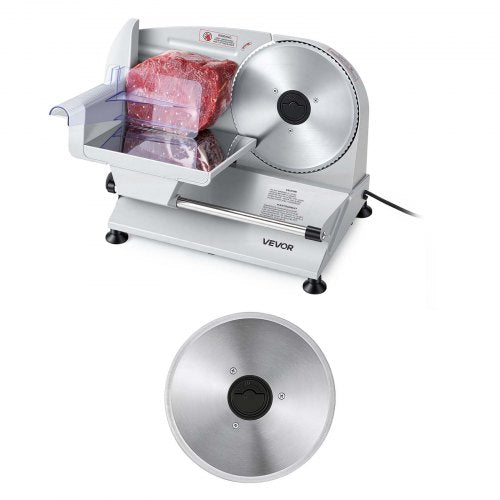 VEVOR Meat Slicer, 7.5" Electric Deli Slicer with 2 SUS420 Blades & 0-0.6" Adjustable Thickness, 200W Home Food-Slicer for Frozen Meat, Ham, Baguett, Steak, UL Approved - DRQPJ200WSDP5IVA1001V1 - view 2