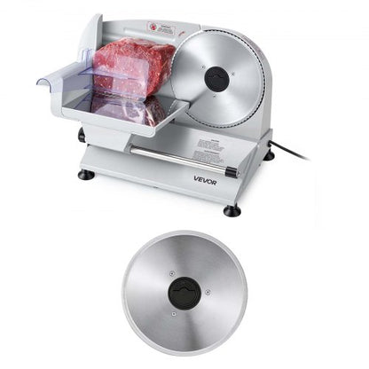 VEVOR Meat Slicer, 7.5" Electric Deli Slicer with 2 SUS420 Blades & 0-0.6" Adjustable Thickness, 200W Home Food-Slicer for Frozen Meat, Ham, Baguett, Steak, UL Approved - DRQPJ200WSDP5IVA1001V1 - view 2