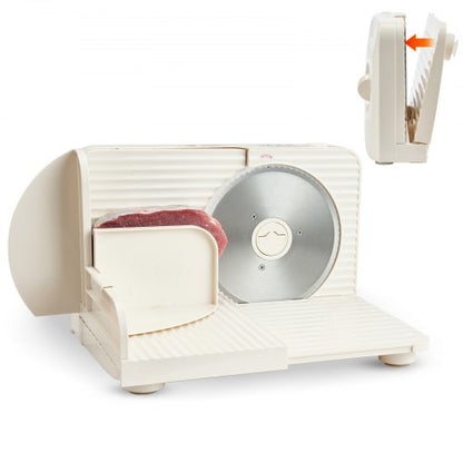 VEVOR Meat Slicer, 6.7" Foldable Electric Cutter with Dual Security Lock, 0-0.59" Adjustable Thickness, Easy to Clean, 180W Home Food-Slicer for Frozen Meat, Ham, Baguett, Steak - DRQPJJYKBZD6TSY6A002V1 - view 2