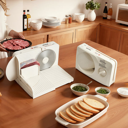 VEVOR Meat Slicer, 6.7" Foldable Electric Cutter with Dual Security Lock, 0-0.59" Adjustable Thickness, Easy to Clean, 180W Home Food-Slicer for Frozen Meat, Ham, Baguett, Steak - DRQPJJYKBZD6TSY6A002V1 - view 9
