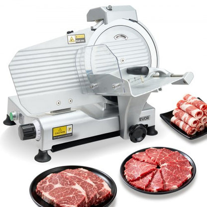 VEVOR Commercial Meat Slicer, 10 inch Electric Deli Slicer Machine, 320W Food-Slicer with SUS420 Blade, 0-0.4 inch Adjustable Thickness, for Frozen Meat, Ham, Baguett, Steak - DRQPJSYKBZD1QKTRL001V1 - view 2